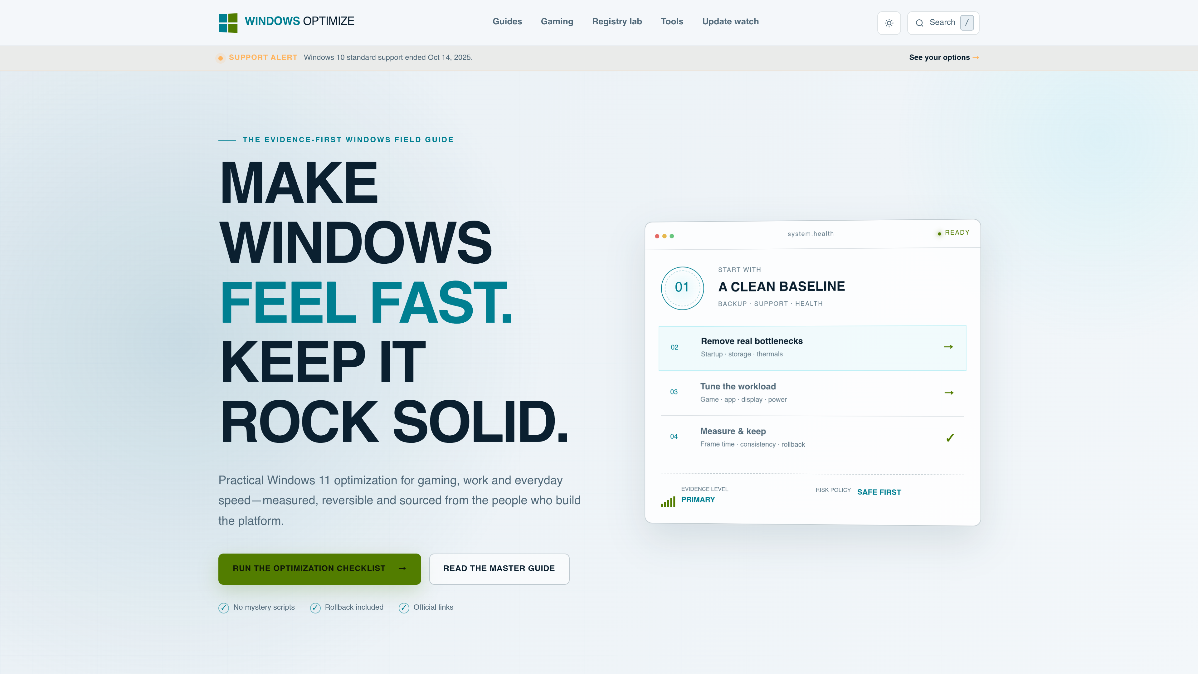 Windows Optimize